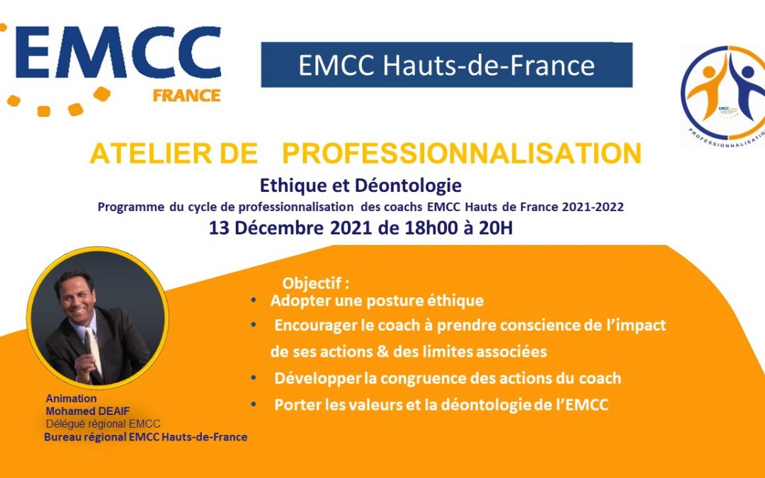 Webinaire EMCC France : “Ethique et Déontologie” animé par Mohamed DEAIF
